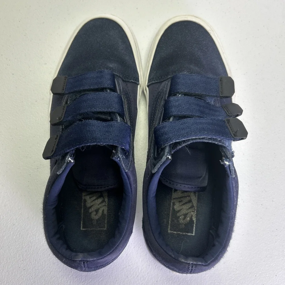 Vans Old Skool V Surplus Nylon Dress Blues Sneakers Navy White Men 6.5 Women 8